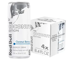 Red Bull Energy Drink, The Coconut Edition, 8.4 Fl oz, 4 Pack, 33.6 Fl oz