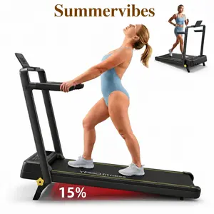 2-in-1 Walking Pad Treadmill with 15% Incline, 6.2 mph, Remote Control for Home Office Walking & Jogging, Mini Portable Under Desk Treadmill for Home Gym Small Spaces Home Fitness Exercise Equipment