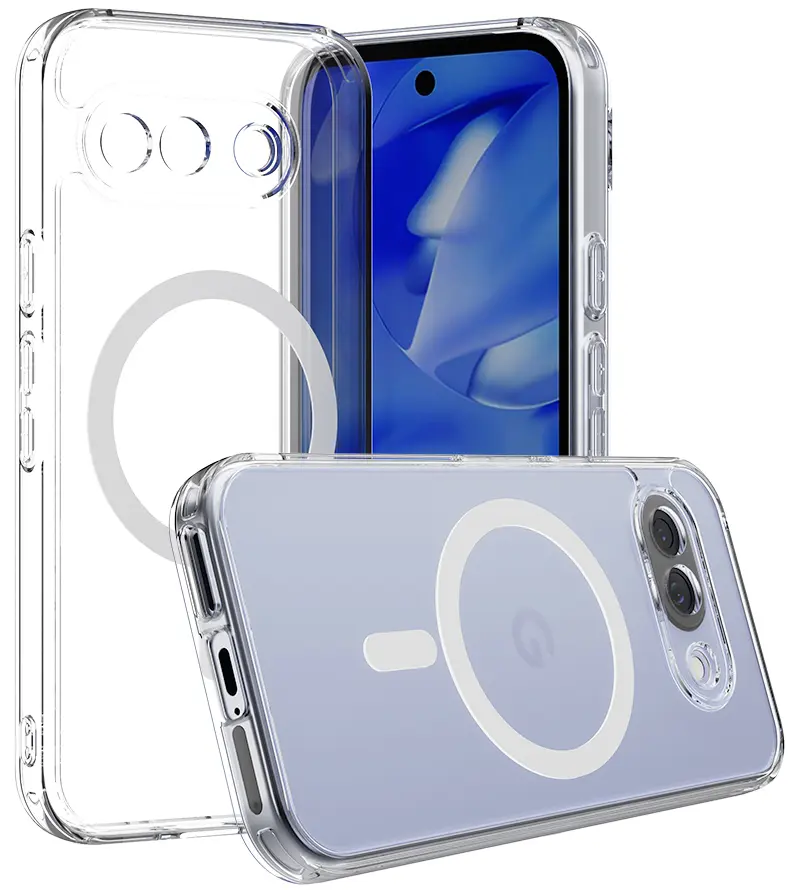 Nakedcellphone Transparent Series for Google Pixel 9A Phone Case, Clear Acrylic - Compatible with MagSafe