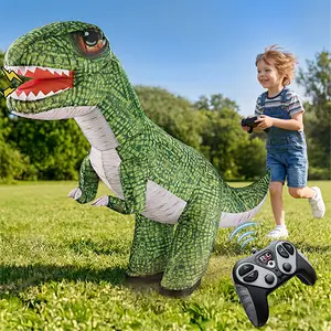AIBEIQITOY Giant Remote Control Inflatable T-Rex Dinosaur Toy, 150cm Electric RC Dinosaur with Roaring Sound, 30-60 Min Playtime, Birthday Gift for Boys Ages 6-12