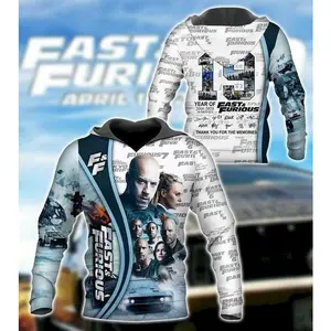 Pemagear 19 Years Of Fast And Furious All Cast Signatures 3D All Over Print Hoodie &amp; Zip Hoodie