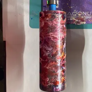 DIY 20oz Tumbler - Customizable Drinkware Mug with Vibrant Marbled Design for Personalized Use