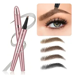 Waterproof Micro-Fork Eyebrow Pencil, Long-Lasting Brow Pen for Natural Hair-Like Strokes, Smudge-Proof Makeup Tool for Daily Use