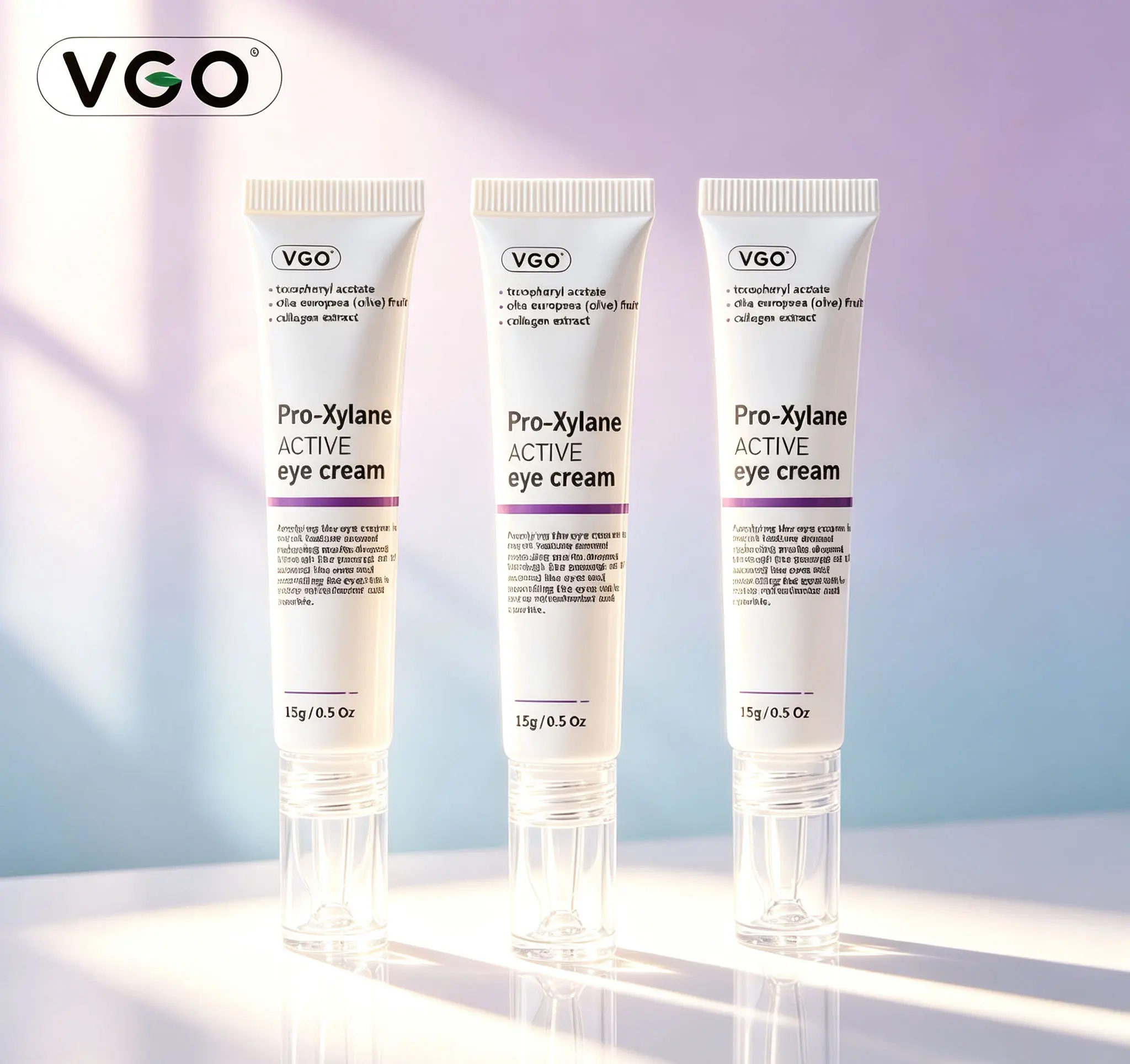 [Get 4 tubes of VGO dual-chamber facial cleanser with orders of $80 or more] VGO Pro-Xylane Anti-Aging Eye Cream, Unscented Brightening Formula for Dark Spots, Moisturizing & Alcohol Free, 15g, Moisturizer, Hydrating, Vitamin C, Adult, Under Eyes
