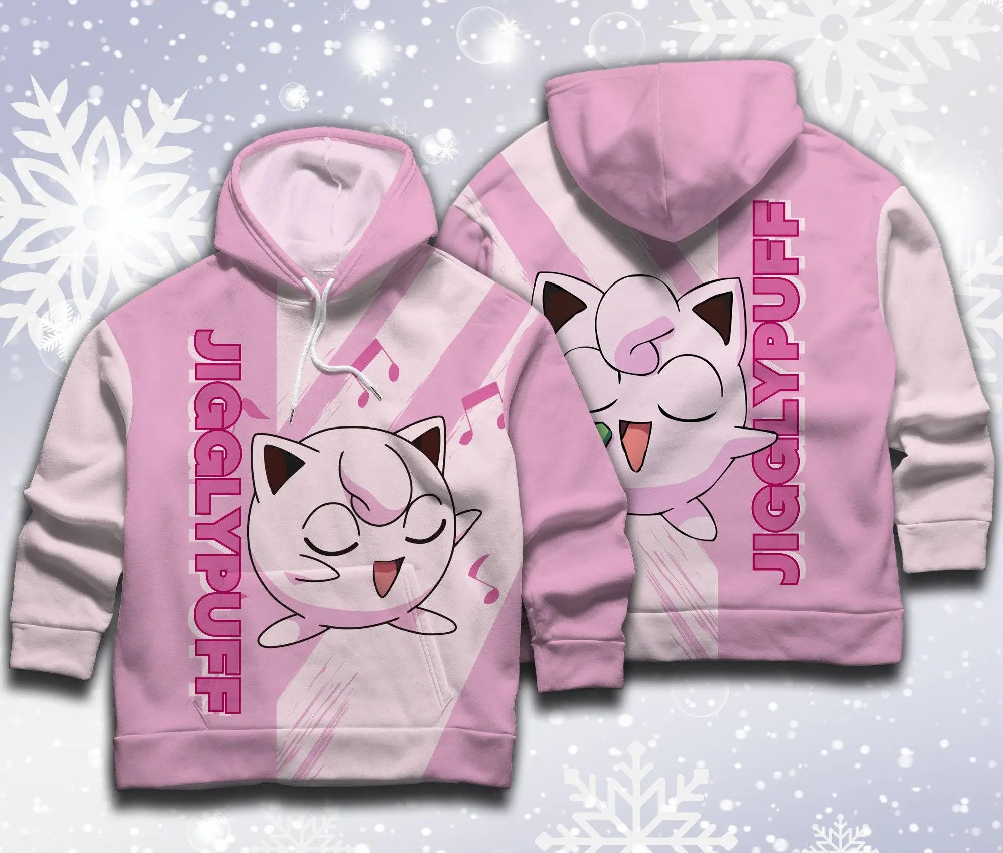 Jigglypuff Hoodie Japanese Anime Poke Gift for Fan AH0040