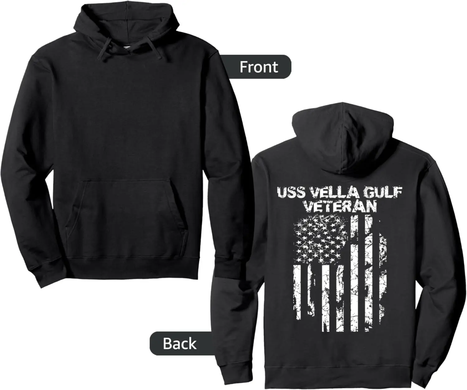 USS Vella Gulf Veteran Pullover Hoodie