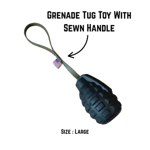Interactive Grenade Tug Toy - Natural Rubber