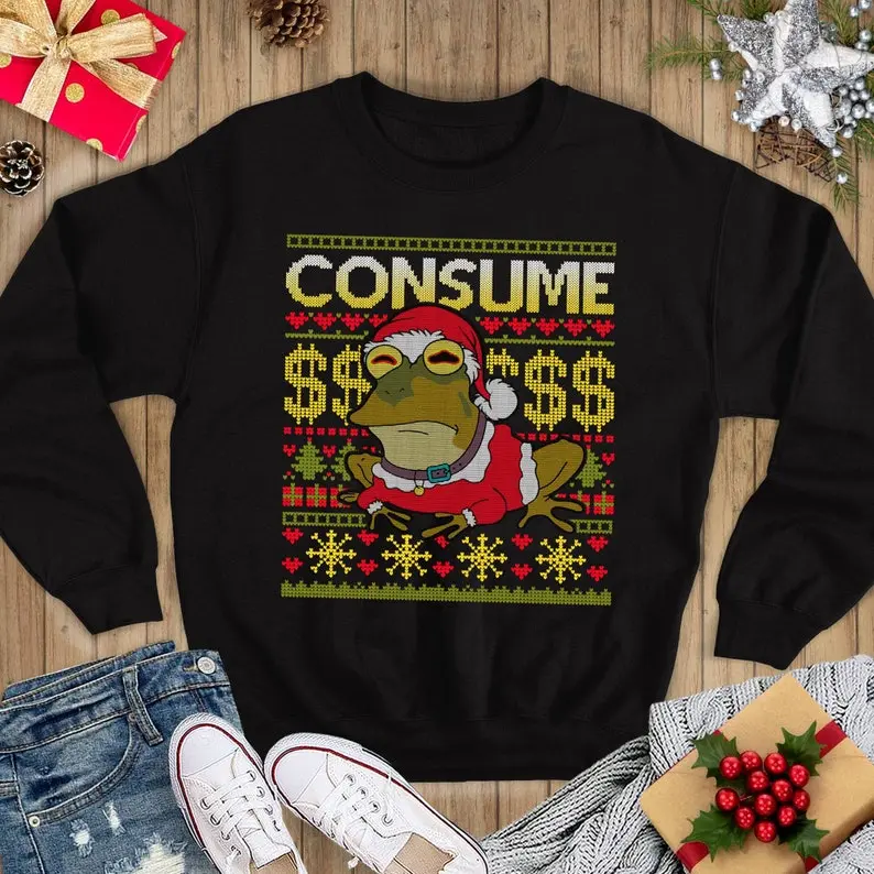 Futurama Frog Christmas Sweater, Hypnotoad Futurama Frog Sweatshirt, Futurama Ugly Sweater, Christmas Sweatshirt, Christmas Gifts
