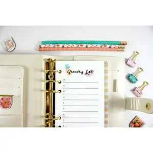 Personal Size Grocery List Insert fits with Kate Spade Personal Planner, Filofax Personal, Color Crush Personal Size and Other Personal Size Planner