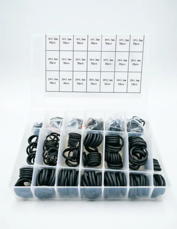 Assorted Nitrile O-Ring Kit, 18 Sizes Rubber O Rings Washer Seal Assortment Set, Black Replacement O Rings for Faucets, Shower Heads, Water Pipes, Plumbing, Automotive & General Repair