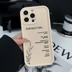 Phone Case Suitable for Iphone 11/12/13/14/15/16/17 Pro Promax Plus Air,Writing style Pocket-Friendly Shockproof Silicone Protective Softcase