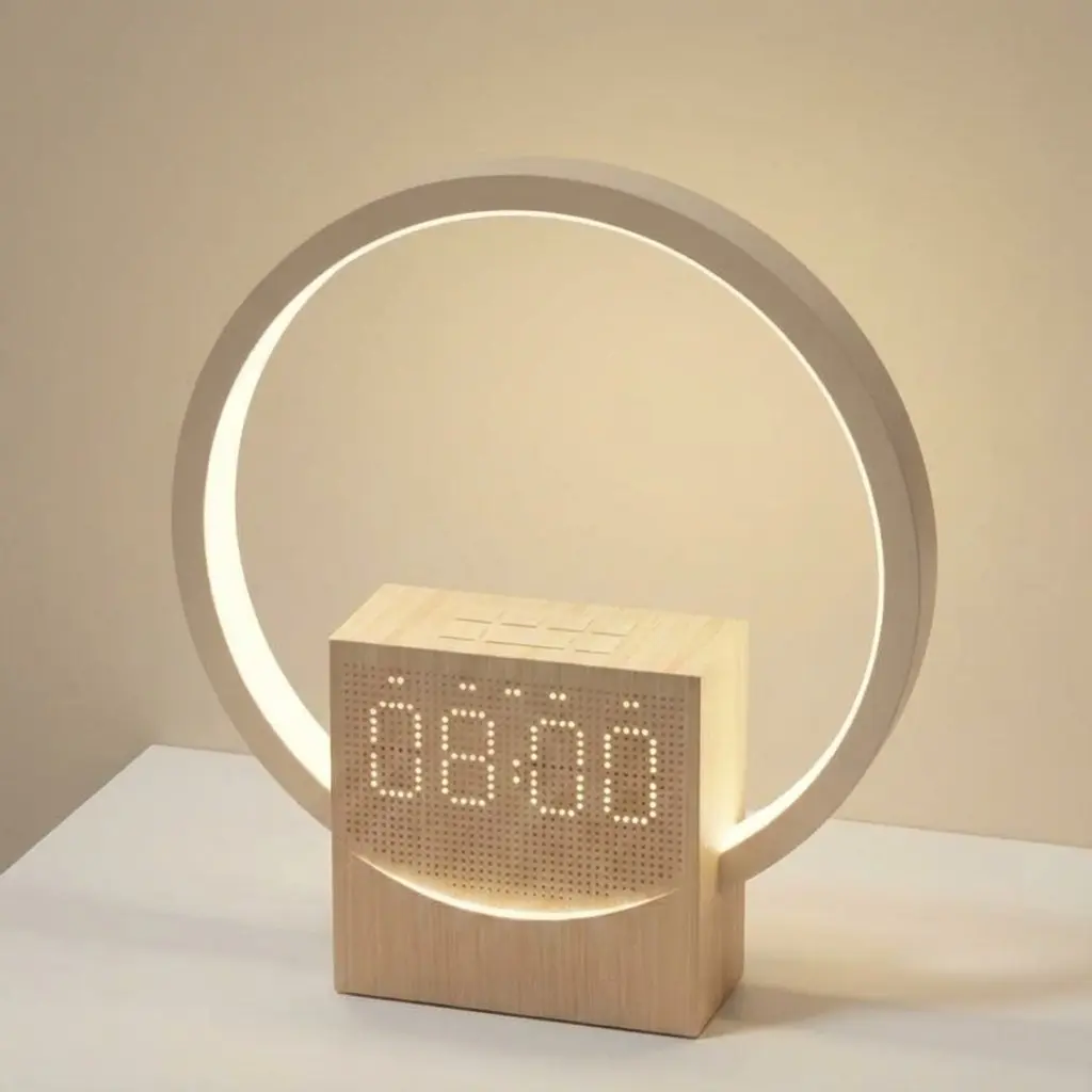 Sunrise Simulation Alarm Clock with Bluetooth-compatible Speaker, White Noise Machine, Timer, Dimmable Touch Table Lamp, LED Night Light for Home Office Bedroom, Multifunctional Alarm Clock, Sunrise Alarm Clocks