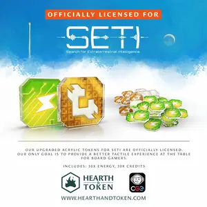 [Officially Licensed] SETI Bundle Tokens | Acrylic Game Tokens – 0.75" | Double-Sided Print