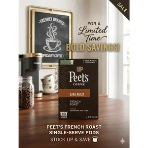 French Roast Dark Roast Single-Serve Coffee Pods — 10 & 32 Count
