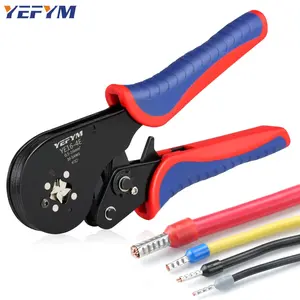 Adaptive Ratchet Ring Crimp Tool for Awg 20-5, Four-Sided Wire Crimper, High Carbon Steel Design, Comfortable Handle