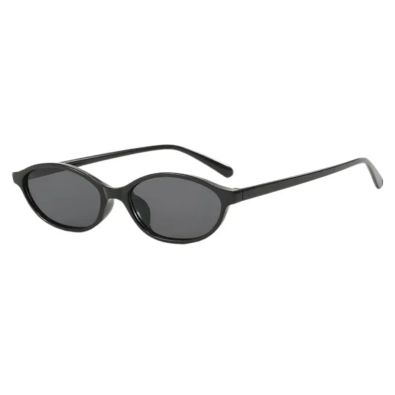 Women's Vintage Rich Girl Sunglasses - Retro Cat-Eye Narrow Oval Shades, 90s Chic Lightweight UV-Protection Summer Sunnies