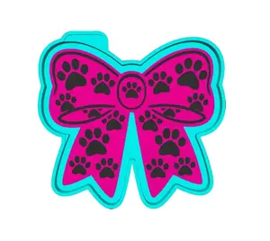 Paw Print Bow Freshie Mold