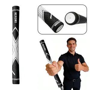 NERSHO Rubber Golf Grips High Feedback and Traction Golf Club Grips Standard Black-Blue for Enhanced Control