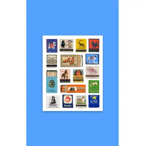Dogs Matchbox Collage - Vintage Matchbook Art