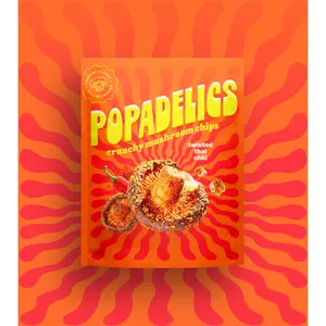 Popadelics Crunchy Mushroom Chips - Twisted Thai Chili (6pk)