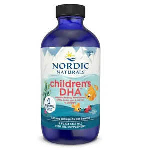 Nordic Naturals Children’s DHA, Strawberry - 8 oz for Kids - 530 mg Omega-3 with EPA & DHA - Brain Development & Function - Non-GMO - 96 Servings