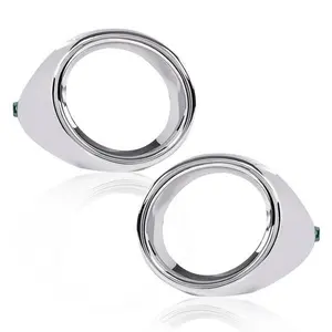 Front Bumper Fog Light Trim Left+Right Chrome Fit For 13-15 Lexus ES300h ES350