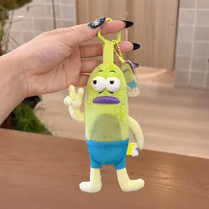 MINISO SpongeBob SquarePants Licensed Plush Series - Bikini Bottom Background Fish Keychain – Cute Collectible Pendant, Perfect Gift for SpongeBob Fans, Adorable Soft Charm Featuring the Show's Iconic Side Characters!