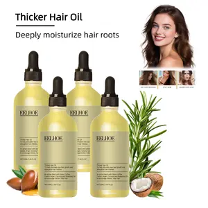 Thicker Hair Oil | Infused with Argan, Coconut & Rosemary Oil | Enhances Hair Density, Reduces Breakage | Deep Hydration, Non-Sticky | Fast-Absorbing, Adds Shine | Safe for Regular Care