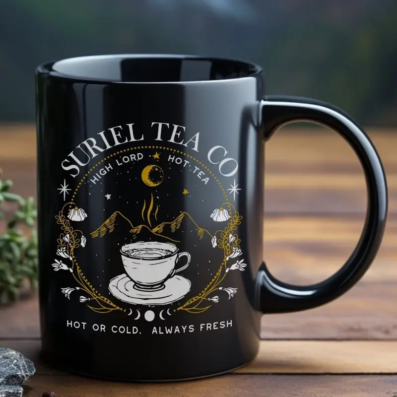 Suriel Tea Co Acotar Mug, High Lord Hot Tea, Hot or Cold Always Fresh, Feyre And Rhysand, Velaris Mug