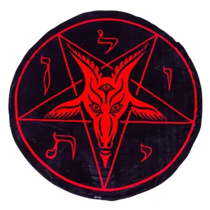 Satanic Circle Baphomet Throw Blanket