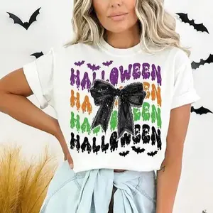 Coquette Halloween Halloween Retro Halloween Spooky Season Witch Halloween Shirt Spooky Sublimation Designs TK45GN T-Shirt