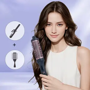 American Plug Hair Curler Without Blower, 38mm Large Wave, LCD Adjustable Temperature, Multi-Functional Styling Comb, Two Colors Available