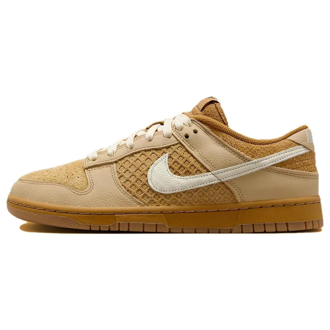 Nike Dunk Low Waffle Versatile Comfort Skate Shoes Men's Brown FZ4041-744