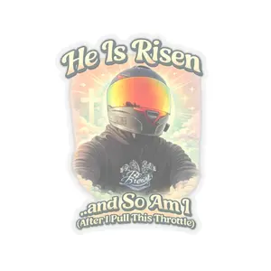 He Is Risen Blue Breezy Kiss-Cut Sticker