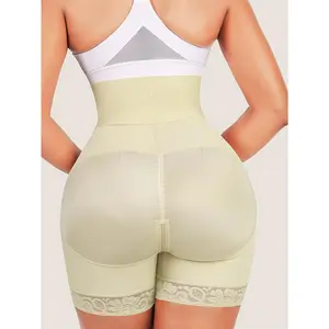 High Compression Tummy Control Shapewear Panties - Triple-Breasted High-Waisted Faja Elastic Body Shaper with Lace Trim, No Padding, for Women, Waist Trainer Tummy Control, Waist Shapewear, Seamless Design, No Padding Design