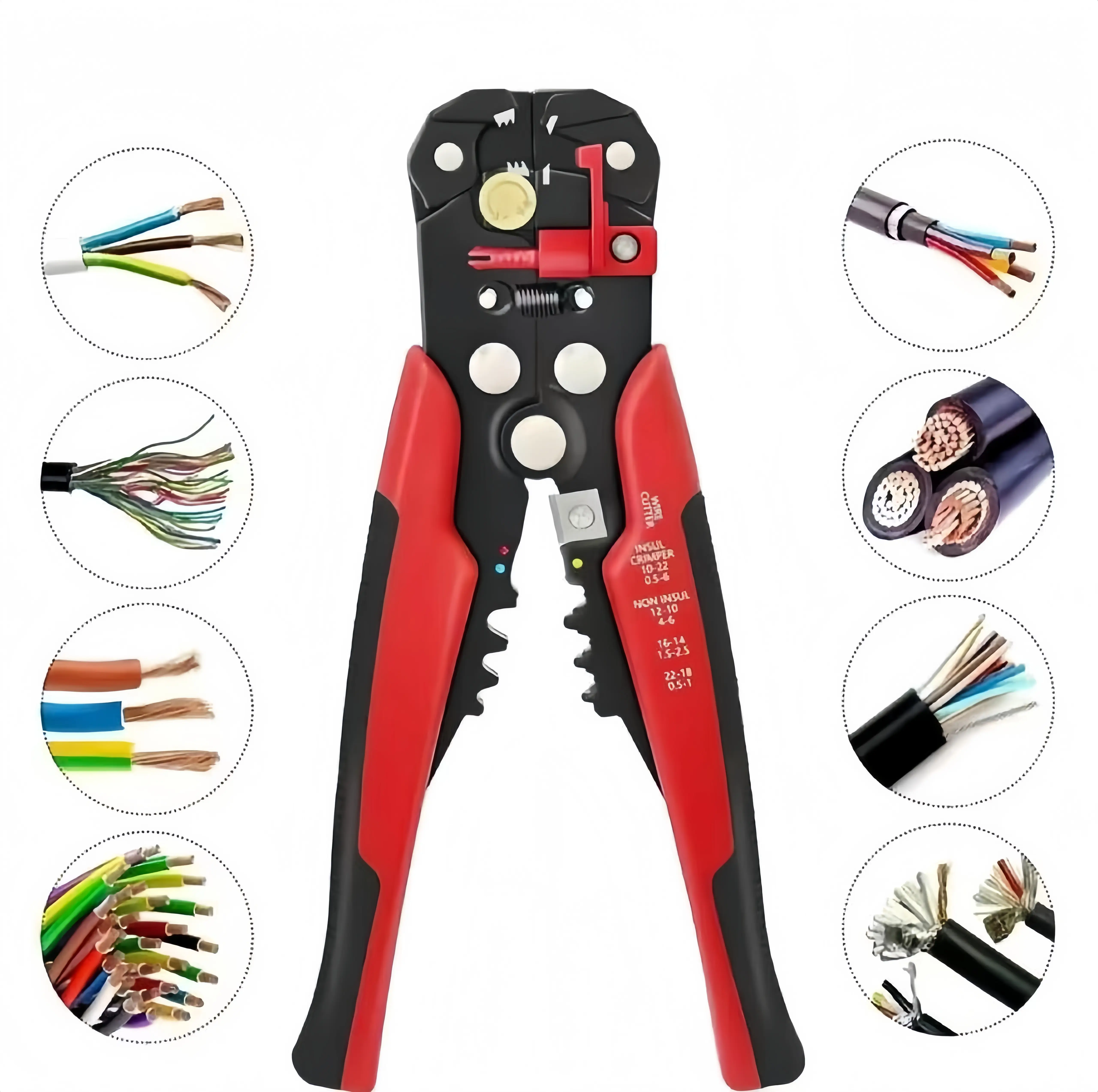 3 in 1 Wire Stripper,Industrial Grade Small Wire Cutters, Sharp Flat Jaw Pliers, Hand Tools, Ideal for Garage, Home Crafts, Electronic Components, Copper Wire Trimming
