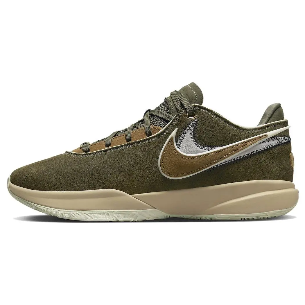 Nike LeBron 20 Olive Green' Low Top Basketball Shoes Men's DV1193-901