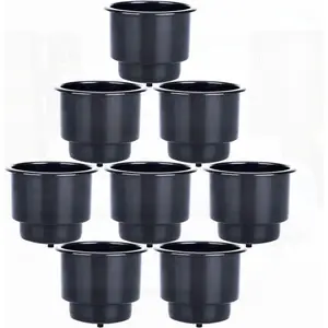 Heavy-duty embedded cup holder with drainage hole - anti-slip base, space-saving design, compatible with cups, cans and bottles - suitable for ships, trucks, cars, tables, RVS and car cup holders