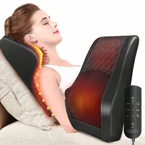 Back Massager With Heat, Massagers For Neck And Back, 3D Kneading Massage Pillow For Back, Neck, Shoulder, Leg Pain Relief, Gifts For Men Women Mom Dad, Stress Relax At Home Office And Car