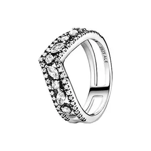 Pandora Sparkling Marquise Double Wishbone Ring - - Variant 4
