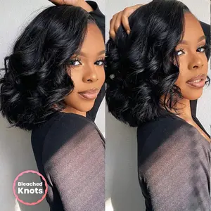 Density Pro Wear And Go Glueless Wig Bob Wig Loose Body Human Hair 7X6 Lace Closure Wigs Human Hair Wigs For Women Human Hair Glueless Wigs 7X6 Closure Wigs Human Hair Pre Plucked Bob