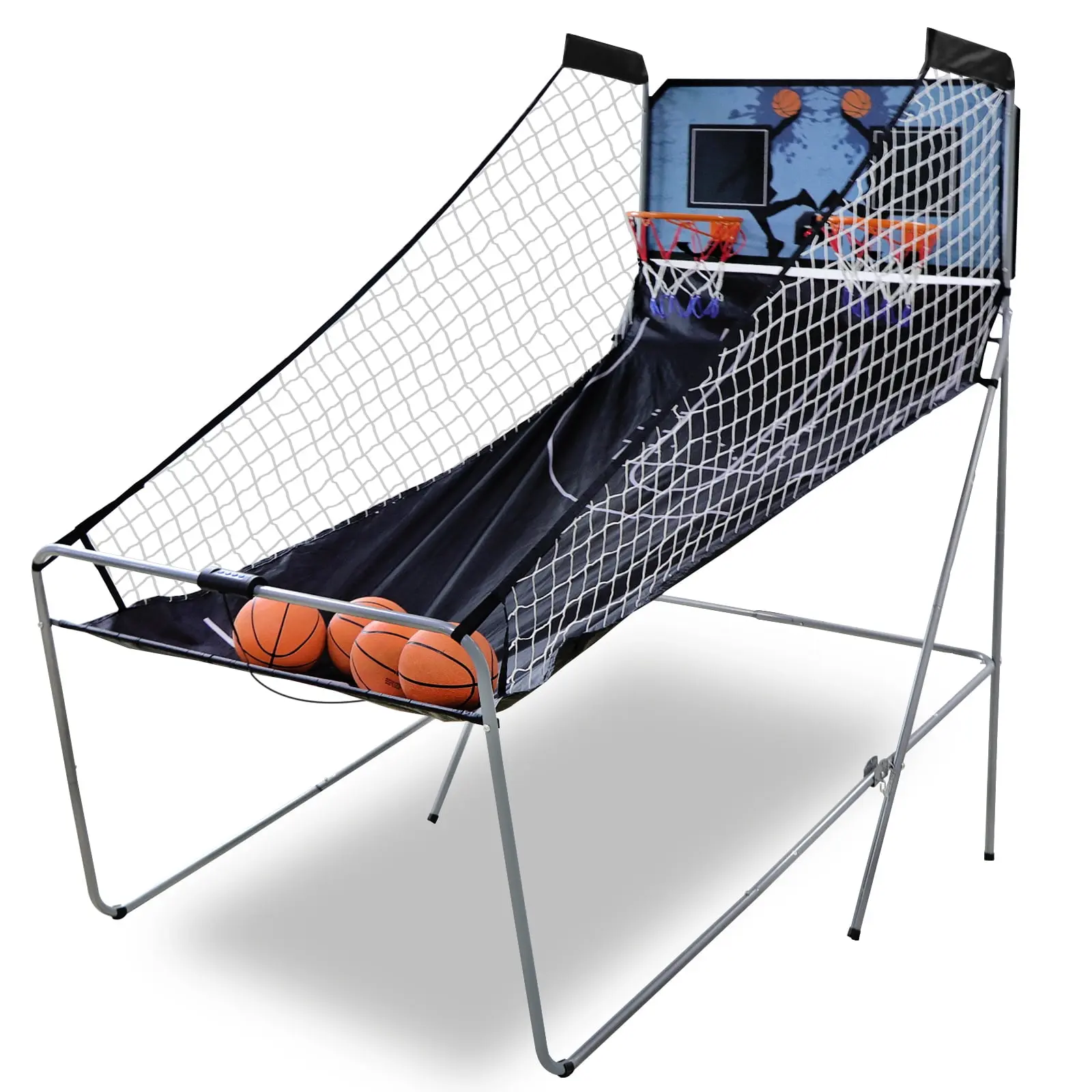Segawe Foldable Indoor Basketball Arcade Game Machine 2 Players W/ 4 Balls,summerwins