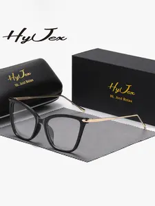 HyJex 1 Piece Unisex Distinctive Design Full Frame Plaon Glasses Artistic Modeling Cat Eye Frame Plaon Glasses