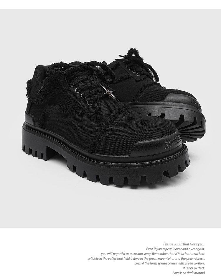 Retro Port Style  Head Leather Shoes, Men's Spring Autumn Chunky Sole Hidden Heel Shoes, Stylist Fashion Casual Shoes