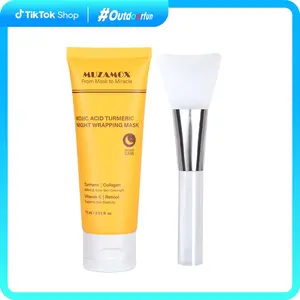 MUZAMOX Kojic Acid Turmeric NightWrapping Mask , Elasticity, Firming and Moisturizing Mask, Turmeric, Niacinamide, Vitamin C Skincare for a Clear, Glowing Complexion Gentle Intensive