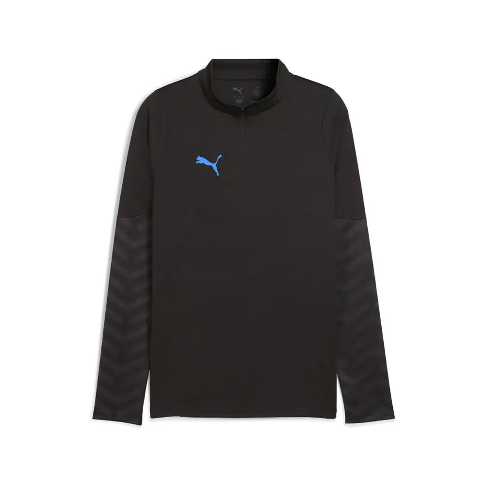 PUMA Mens Individualcup Long Sleeve Quarter Zip Athletic Outerwear Casual - Black