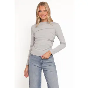 Nissa Long Sleeve Top - Heather Grey