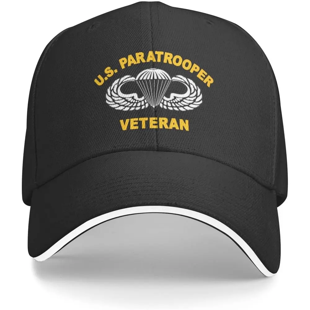 Vintage 82nd Airborne Baseball Cap, Polyester Dad Hat with Paratrooper Veteran Emblem for Men and Women, Adjustable for Casual Wear, Emblem Badge, Outdoor, Unisex