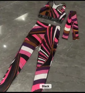 2pc Pant Set with Scarf swirl