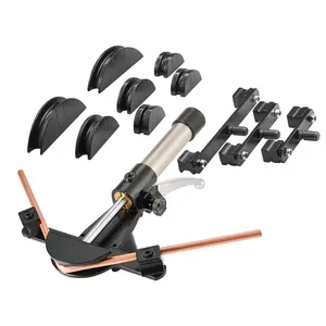 Hydraulic Tubing Bender Kit For Copper Tube 1/4 To 7/8 Inch, HVAC Bending Tool Set With 7 Aluminium Alloy Dies, 90 Degree Bend, Air Conditioning Refrigeration Automotive Repair, For HVAC Systems